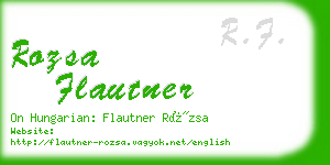 rozsa flautner business card